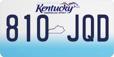 KY license plate 810JQD