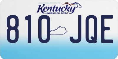 KY license plate 810JQE