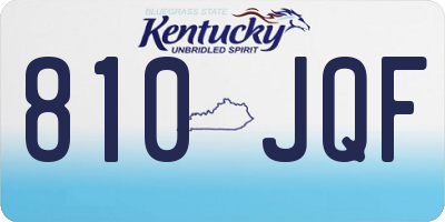 KY license plate 810JQF