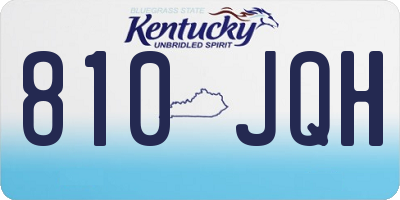 KY license plate 810JQH