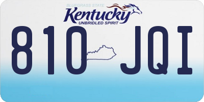 KY license plate 810JQI