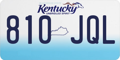 KY license plate 810JQL