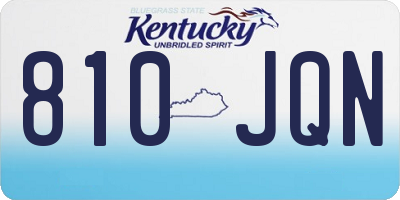 KY license plate 810JQN