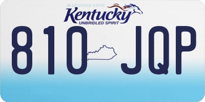 KY license plate 810JQP