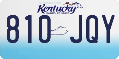 KY license plate 810JQY