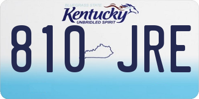 KY license plate 810JRE