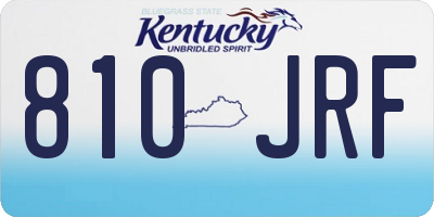 KY license plate 810JRF