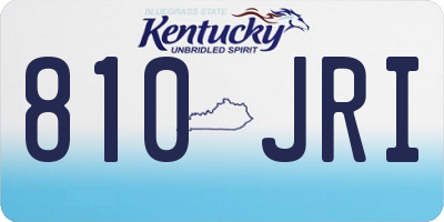 KY license plate 810JRI