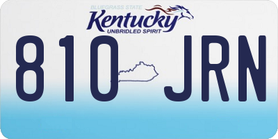 KY license plate 810JRN