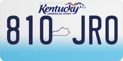 KY license plate 810JRO