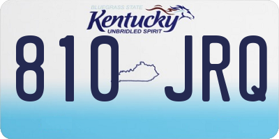 KY license plate 810JRQ