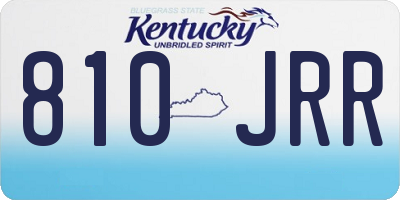 KY license plate 810JRR