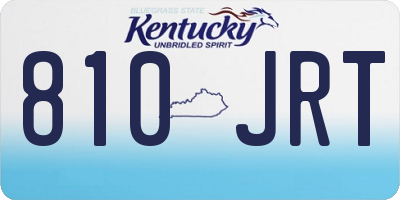 KY license plate 810JRT