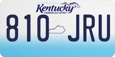 KY license plate 810JRU
