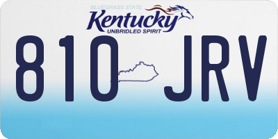 KY license plate 810JRV