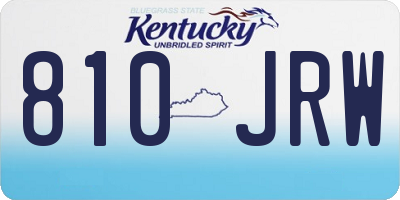 KY license plate 810JRW