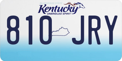 KY license plate 810JRY