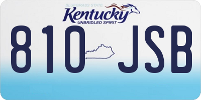 KY license plate 810JSB