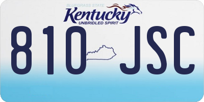 KY license plate 810JSC