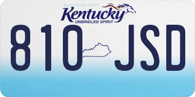 KY license plate 810JSD