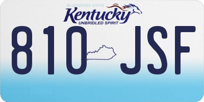 KY license plate 810JSF