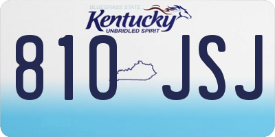 KY license plate 810JSJ