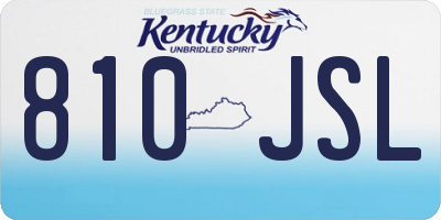 KY license plate 810JSL