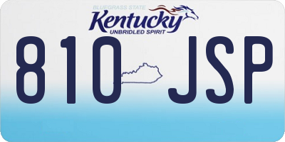 KY license plate 810JSP