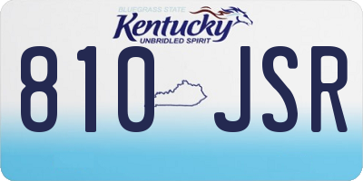 KY license plate 810JSR