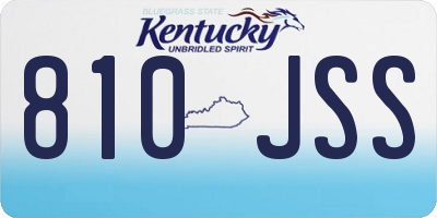 KY license plate 810JSS