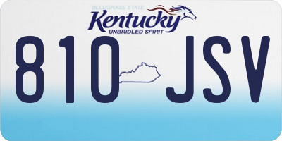 KY license plate 810JSV