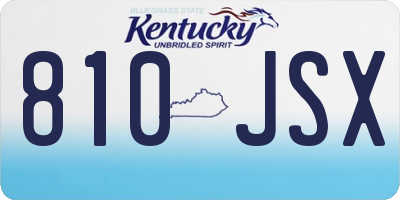 KY license plate 810JSX