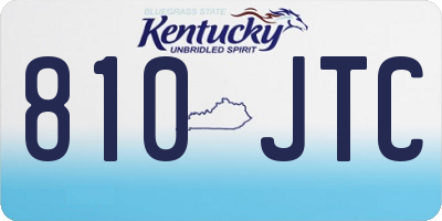 KY license plate 810JTC