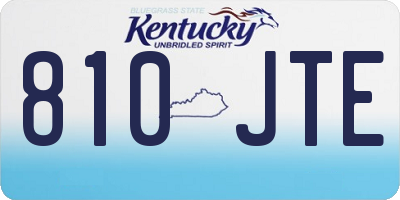 KY license plate 810JTE
