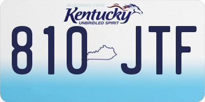 KY license plate 810JTF