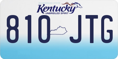 KY license plate 810JTG