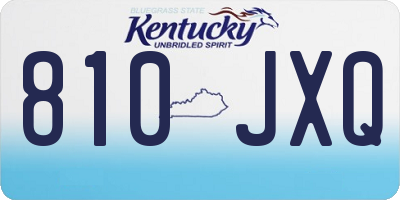 KY license plate 810JXQ