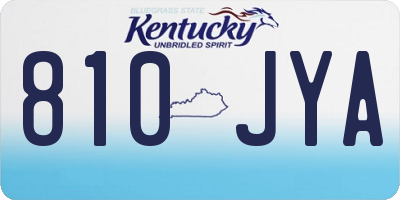 KY license plate 810JYA