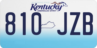 KY license plate 810JZB