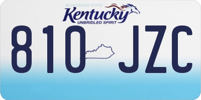 KY license plate 810JZC