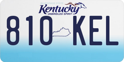KY license plate 810KEL