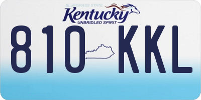 KY license plate 810KKL