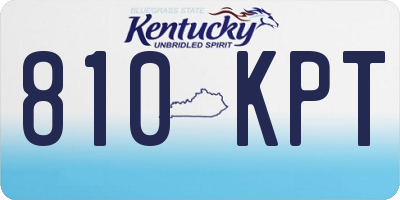 KY license plate 810KPT