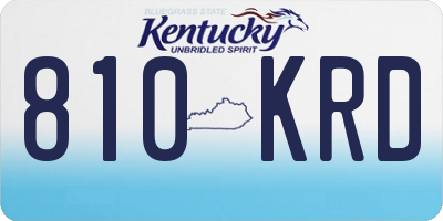 KY license plate 810KRD