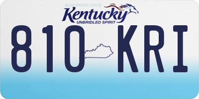 KY license plate 810KRI