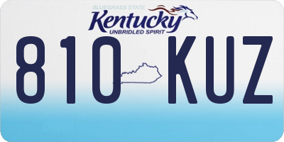 KY license plate 810KUZ