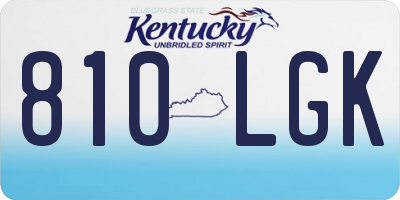 KY license plate 810LGK