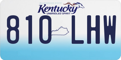 KY license plate 810LHW