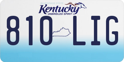 KY license plate 810LIG