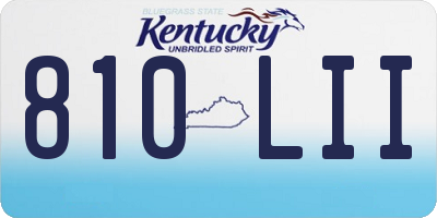 KY license plate 810LII